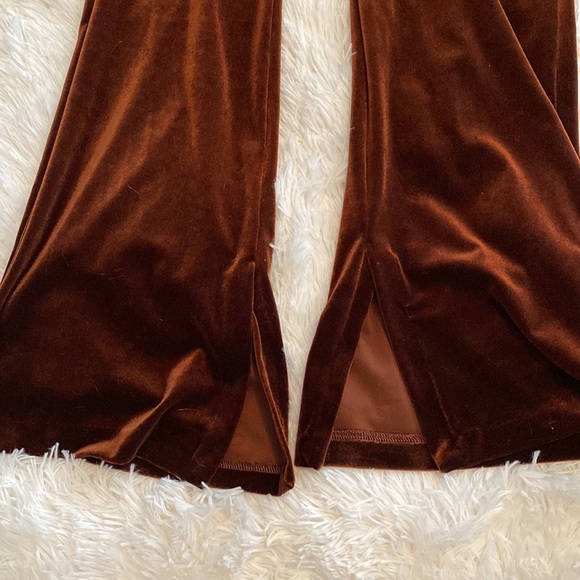 Brown velour flared pants from Zara - Picture 3 of 5